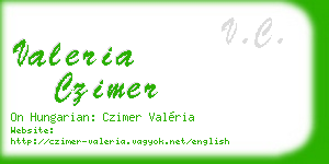 valeria czimer business card